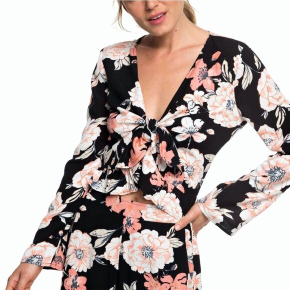 NWT ROXY Blue Day Baby Long Sleeve Top Size Large - Picture 1 of 8